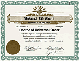 Doctor of Universal Order