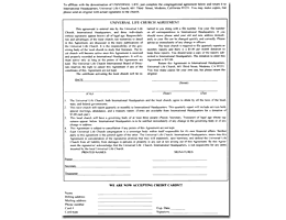 Blank Congregational Agreement Application